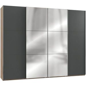 MID.YOU SKŘÍŇ S POSOUVACÍMI DVEŘMI, barvy grafitu, barvy dubu, 300/236/65 cm obraz