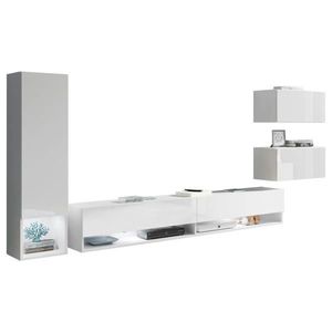 P & B OBÝVACÍ STĚNA, bílá, vysoce lesklá bílá obraz