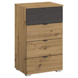 Rauch Möbel KOMODA, černá, dub artisan, 40/81/42 cm obraz