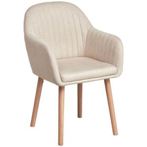 MID.YOU ŽIDLE S PODRUČKAMI, vzhled lnu, přírodní barvy, béžová obraz