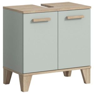 MID.YOU SPODNÍ UMYVADLOVÁ SKŘÍŇKA, světle zelená, barvy dubu, 60/61/34 cm obraz