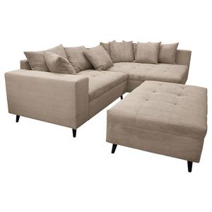 MID.YOU ROHOVÁ SEDAČKA, textil, světle hnědá obraz