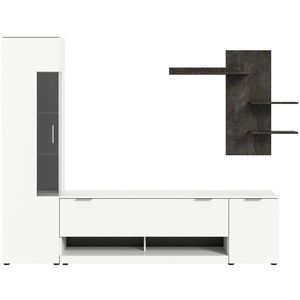 Livetastic OBÝVACÍ STĚNA, šedá, bílá obraz