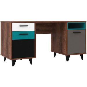 Carryhome PSACÍ STŮL, šedá, zelená, černá, bílá, barvy dubu, 150/60/74 cm obraz