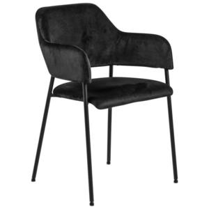 Livetastic ŽIDLE S PODRUČKAMI, ocel, samet, černá obraz