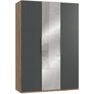 MID.YOU ŠATNÍ SKŘÍŇ S OTOČNÝMI DVEŘMI, barvy dubu, barvy grafitu, 150/216/58 cm obraz