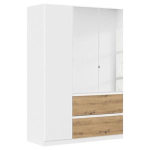 Rauch Möbel ŠATNÍ SKŘÍŇ S OTOČNÝMI DVEŘMI, bílá, dub artisan, 136/197/54 cm obraz