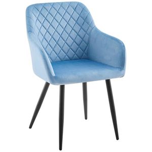 Ti'me ŽIDLE S PODRUČKAMI, železo, tkaná látka, černá, světle modrá obraz