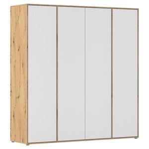 Rauch Möbel ŠATNÍ SKŘÍŇ S OTOČNÝMI DVEŘMI, bílá, dub artisan, 187/194/53 cm obraz