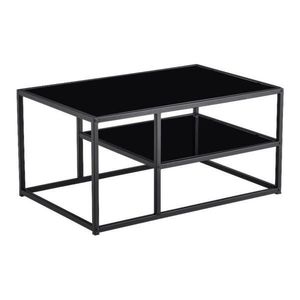Ti'me KONFERENČNÍ STOLEK, černá, kov, sklo, 90/60/45 cm obraz