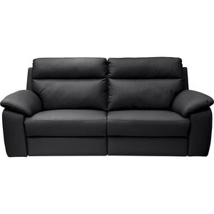 Celina Home TŘÍMÍSTNÁ POHOVKA, černá, pravá kůže obraz