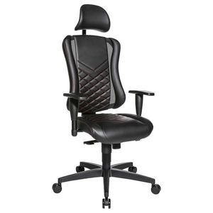 Dieter Knoll OTOČNÁ ŽIDLE, vzhled kůže, černá obraz