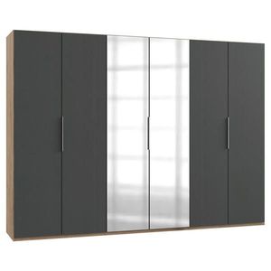 MID.YOU ŠATNÍ SKŘÍŇ S OTOČNÝMI DVEŘMI, barvy grafitu, barvy dubu, 300/216/58 cm obraz