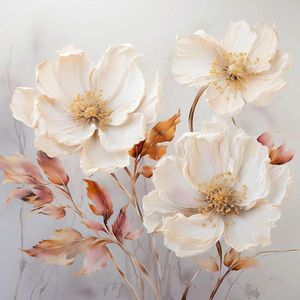 OBRAZ NA SKLE, květiny, 30/30/1, 40 cm obraz