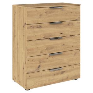 Rauch Möbel KOMODA, barvy chromu, dub artisan, 80/100/42 cm obraz