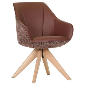 Landscape ŽIDLE S PODRUČKAMI, žinylka, vzhled kůže, červenohnědá obraz