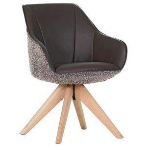 Landscape ŽIDLE S PODRUČKAMI, žinylka, vzhled kůže, hnědá, tmavě hnědá obraz