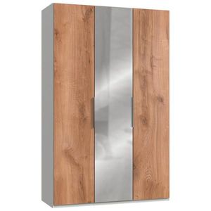 MID.YOU ŠATNÍ SKŘÍŇ S OTOČNÝMI DVEŘMI, bílá, barvy dubu, barvy hliníku, 150/236/58 cm obraz