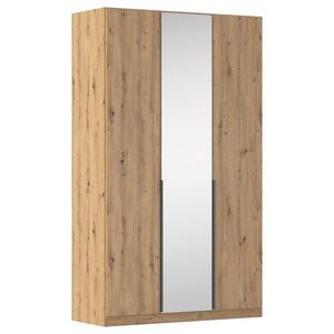 Rauch Möbel ŠATNÍ SKŘÍŇ S OTOČNÝMI DVEŘMI, barvy stříbra, tmavě šedá, dub artisan, 136/229/54 cm obraz