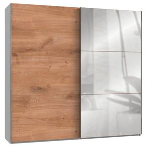 MID.YOU SKŘÍŇ S POSOUVACÍMI DVEŘMI, bílá, barvy dubu, 250/236/65 cm obraz