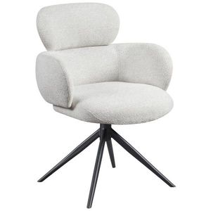 Novel ŽIDLE S PODRUČKAMI, železo, tkaná látka, krémová obraz