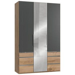 MID.YOU ŠATNÍ SKŘÍŇ S OTOČNÝMI DVEŘMI, barvy grafitu, barvy dubu, 150/236/58 cm obraz