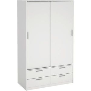 MID.YOU ŠATNÍ SKŘÍŇ S POSUVNÝMI DVEŘM, bílá, 121, 2/200/60, 3 cm obraz