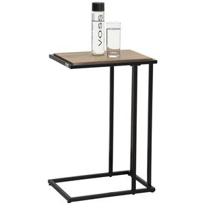 Carryhome ODKLÁDACÍ STOLEK, černá, barvy dubu obraz