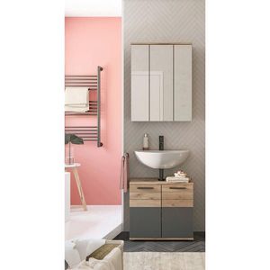 MID.YOU KOUPELNA šedá, barvy dubu obraz