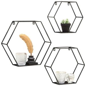 Landscape SADA NÁSTĚNNÝCH REGÁLŮ, černá obraz