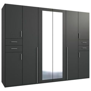 MID.YOU ŠATNÍ SKŘÍŇ S OTOČNÝMI DVEŘMI, barvy grafitu, 270/208/58 cm obraz