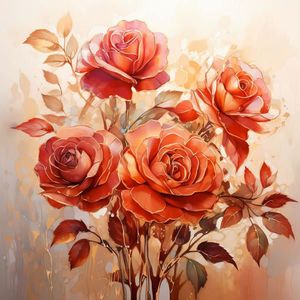 MALBA NA PLÁTNĚ, květiny, 30/30 cm obraz