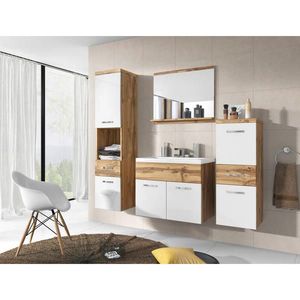 P & B KOUPELNA dub wotan, vysoce lesklá bílá obraz