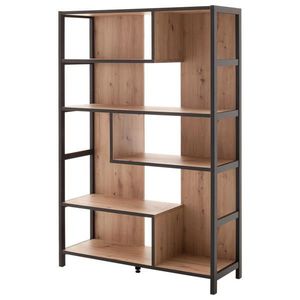 Carryhome REGÁL, antracitová, barvy dubu, 116/175/40 cm obraz