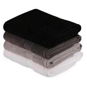 SADA OSUŠEK DO SPRCHY, 70/140 cm, šedá, černá, bílá, tmavě šedá 4dílné obraz