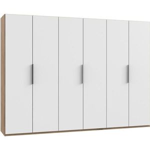 MID.YOU ŠATNÍ SKŘÍŇ S OTOČNÝMI DVEŘMI, bílá, barvy dubu, 300/216/58 cm obraz