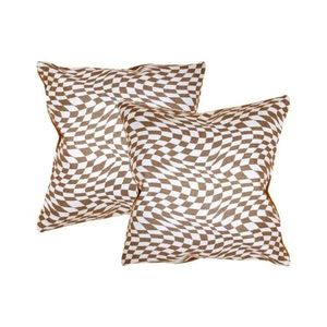 Návleky na polštář, Eva, hnědá, 43 x 43 cm obraz