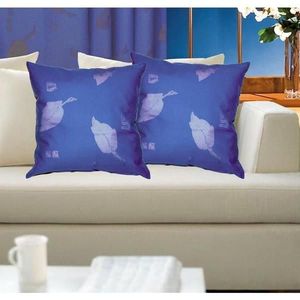 Návlek na polštář, Magické listí, modré, 40 x 40 cm obraz