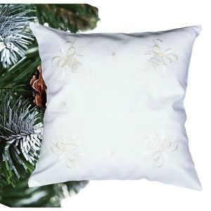 Návlek na polštář, Vánoční svíčky, bílý , 40 x 40 cm obraz