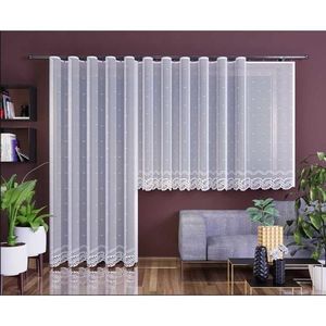 Hotová záclona nebo balkonový komplet, Aurelia, bílá 200 x 250 cm dveře obraz