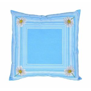 Polštář, Kopretina, modrý, 40 x 40 cm samostatný návlek obraz