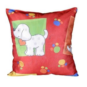 Polštář s výplní, Pejsek, červený, 45 x 45 cm obraz