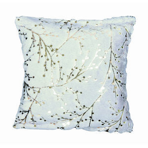 Návlek na polštář, Zlaté větvičky, 40 x 40 cm, šedý obraz
