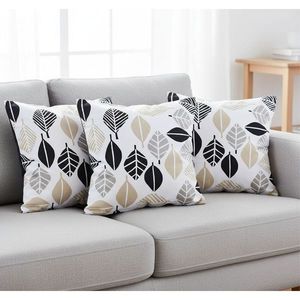 Návlek na Polštář, Béžové a černé listy 1019 obraz