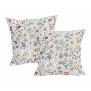 Návlek na Polštář, Decora květinová louka, šedá 40 x 40 cm obraz
