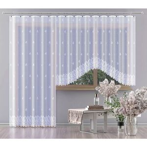 Hotová záclona nebo balkonový komplet, BEGI, bílá 180 x 250 cm dveře obraz