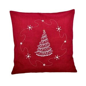 Návlek na polštář, Bílo zlatý stromeček, 40 x 40 cm obraz