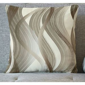Návlek na polštář, OXY Vlny, hnědý, 45 x 45 cm obraz