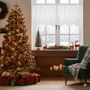 Záclona markizeta, Stromečky vyšívané, bílo-stříbrné 45 cm obraz