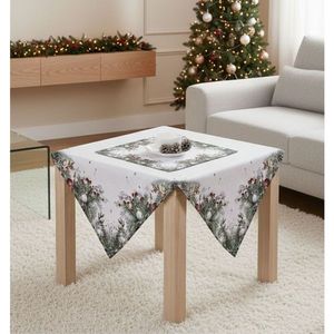 Ubrus vánoční, Vánoční větvičky a ozdoby 35 x 35 cm obraz